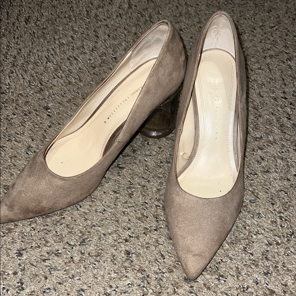 Elegant Brown Suede Women's Pumps